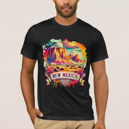 Camiseta Vintage New Mexico Map T-Shirts – Retro us state