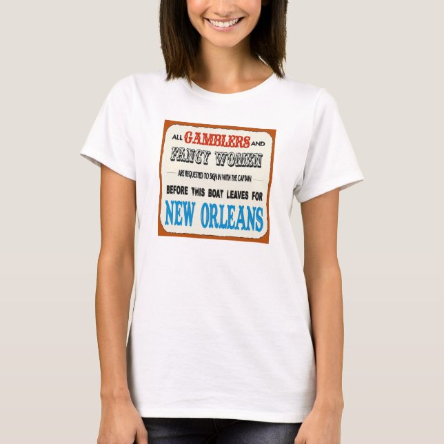 Camiseta Vintage New Orleans Gamblers Poster (Anverso)