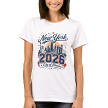 Camiseta Vintage New York 2026 Ciudad de los Sueño