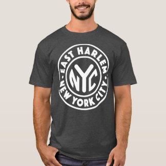 Camiseta Vintage New York City Circle East Harlem White