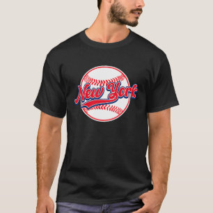 Camiseta Vintage New York Cityscape Baseball Para Hombres M