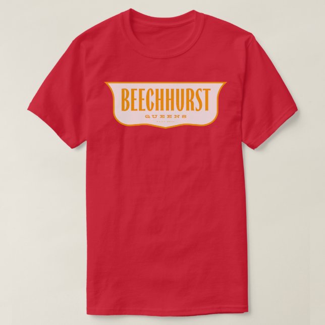 Camiseta Vintage New York Shield Beechhurst Queens (Diseño del anverso)