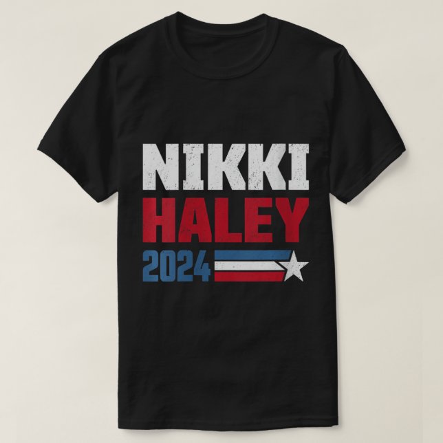 Camiseta Vintage Nikki Haley 2024 para elecciones presidenc (Diseño del anverso)
