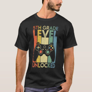 Camiseta Vintage Nivel de 5to Grado Desbloqueado Regreso a 