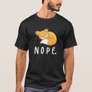 Camiseta Vintage Nope Fox Cute Fox