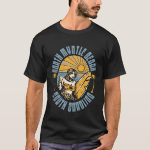 Camiseta Vintage North Myrtle Beach SC Surfer Chica Retro B