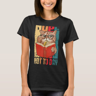 Camiseta Vintage Not To Day Cat Read Book Ca Para Mujeres