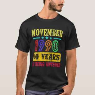 Camiseta Vintage Noviembre De 1990 30 Ideas De Regalo De Cu