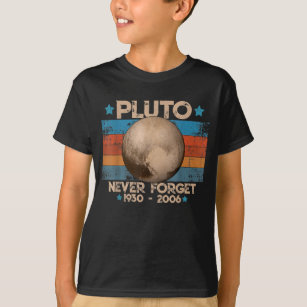 Camiseta Vintage nunca olvida la astronomía de Pluto Nerdy