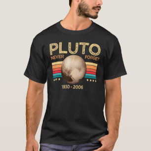 Camiseta Vintage Nunca Olvidar Pluto Nerdy Espacio Astronóm