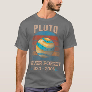 Camiseta Vintage Nunca Olvidar Pluto Nerdy Espacio Astronóm