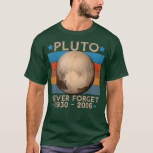 Camiseta Vintage Nunca Olvidar Pluto Nerdy Espacio Astronóm