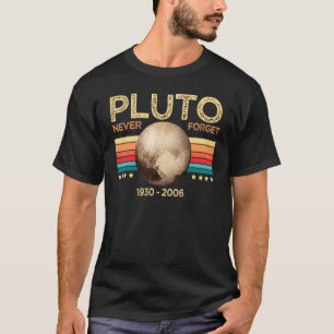 Camiseta Vintage Nunca Olvides Plutón Astronomía Friki Espa