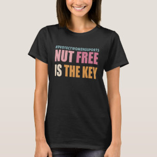 Camiseta Vintage Nut Free Es La Clave Proteger A Las Mujere