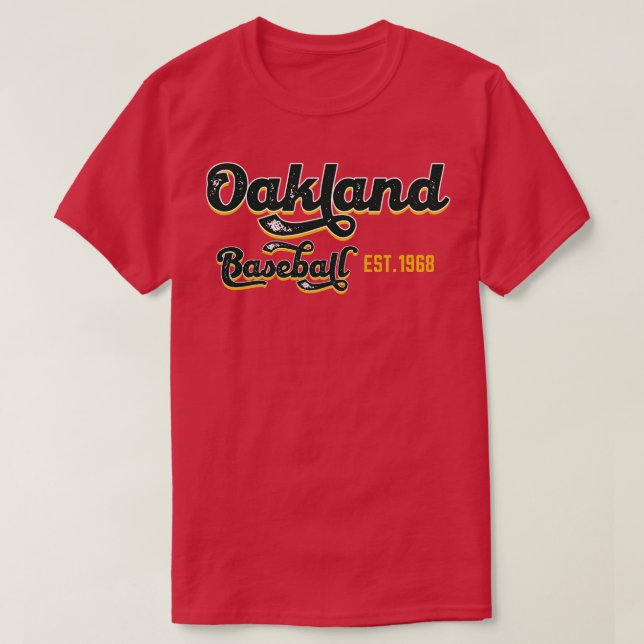 Camiseta Vintage Oakland Baseball Est 1968 (Diseño del anverso)