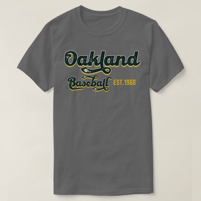 Camiseta Vintage Oakland Baseball Est 1968 (Diseño del anverso)