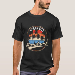 Camiseta Vintage Ocean City Beach Maryland Palm Tree Beach