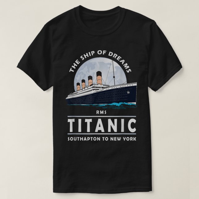 Camiseta Vintage Ocean Liner Ship Illustration (Diseño del anverso)