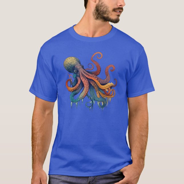 Camiseta vintage octopus boy (Anverso)
