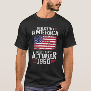 Camiseta Vintage Octubre 1950 70th Birthday Gift Making Ame