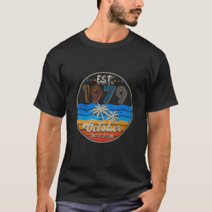Camiseta Vintage Octubre 1979 43er cumpleaños nacido en 197