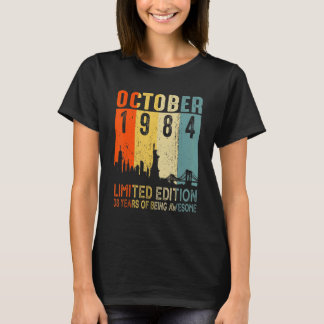 Camiseta Vintage Octubre 1984 38 años de edad 38º cumpleaño