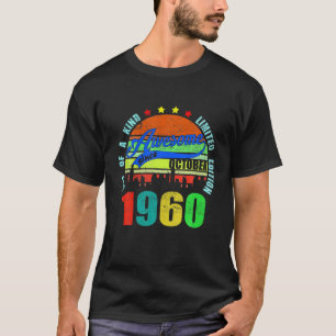 Camiseta Vintage Octubre de 1960 Años Regalo de cumpleaños