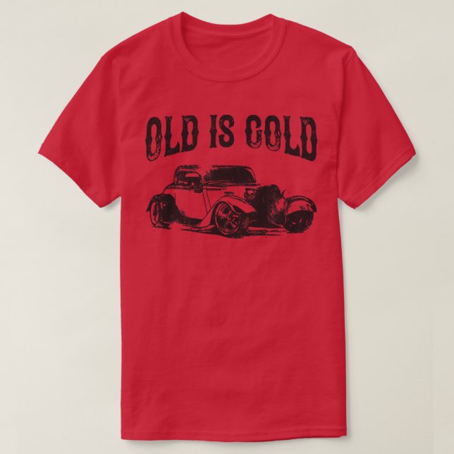 Camiseta Vintage Old Is Gold Oldtimer Classic (Diseño del anverso)