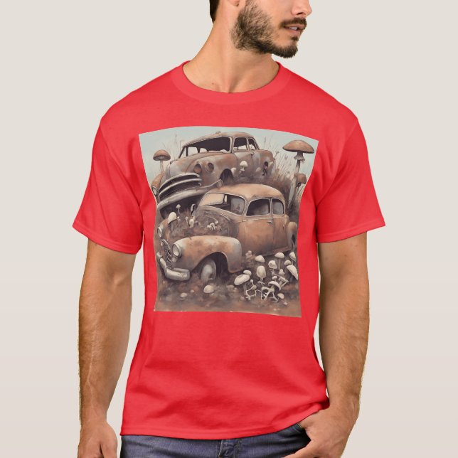Camiseta Vintage Old Rusty Cars gift friends friend (Anverso)