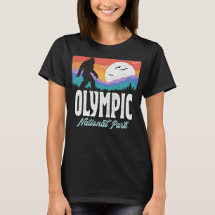Camiseta Vintage Olympic National Park Montañas Bigfoot 80