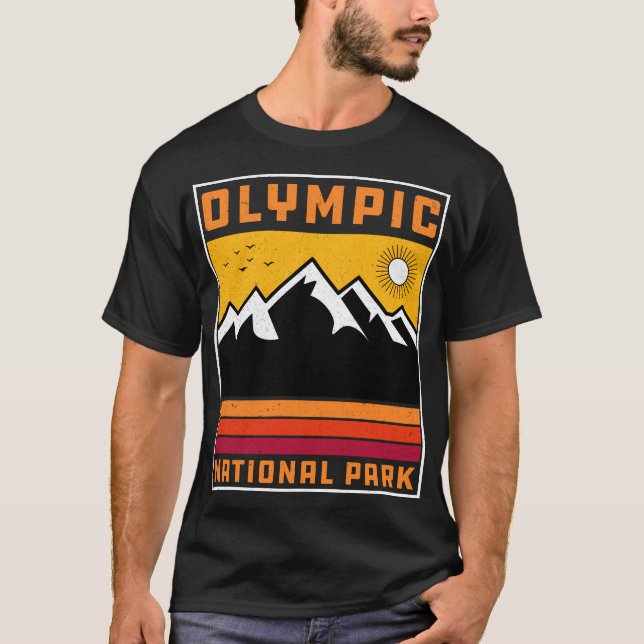 Camiseta Vintage Olympic National Park Souvenir (Anverso)
