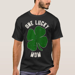 Camiseta Vintage One Lucky Mom Clover Shamrock St Patrones