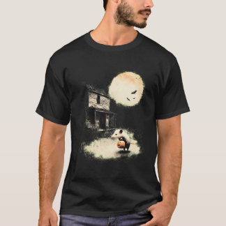 Camiseta Vintage Opossum Halloween Espeluznante Luna