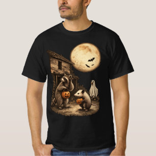 Camiseta Vintage Opossum Mapache Ganso Tonto Halloween 