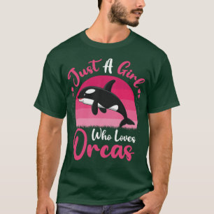 Camiseta Vintage Orca Fish Lover Just A Girl Who Loves Orca