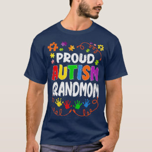 Camiseta Vintage Orgullosa Autismo Abuela Rompecabezas De A