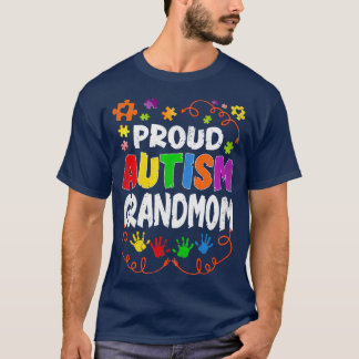 Camiseta Vintage Orgullosa Autismo Abuela Rompecabezas De A