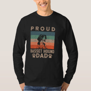 Camiseta Vintage Orgulloso Basset Hound Dad Regalos Hombres