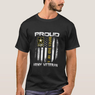 Camiseta Vintage Orgulloso Bono Papá De Un Veterano Del Ejé