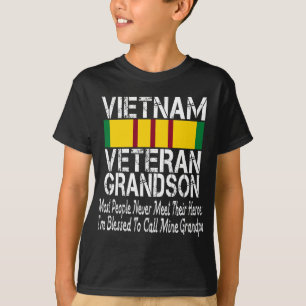 Camiseta Vintage Orgulloso veterano de combate de nietos vi