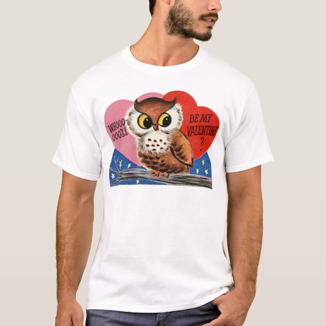 Camiseta Vintage Owl Valentine (Anverso)