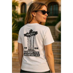 Camiseta Vintage Palm Tree Miami Beach Family Vacation