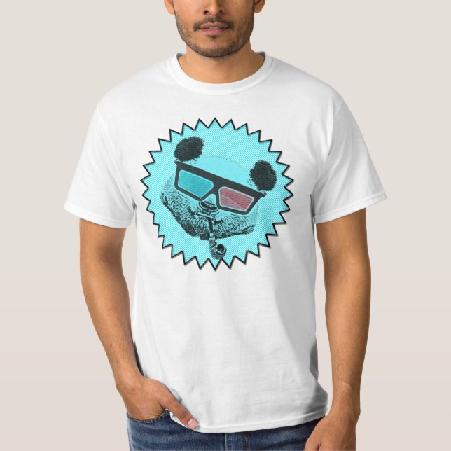 Camiseta Vintage panda 3-D glasses (Anverso)