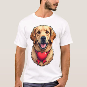 Camiseta Vintage para Amante de Golden Retriever d