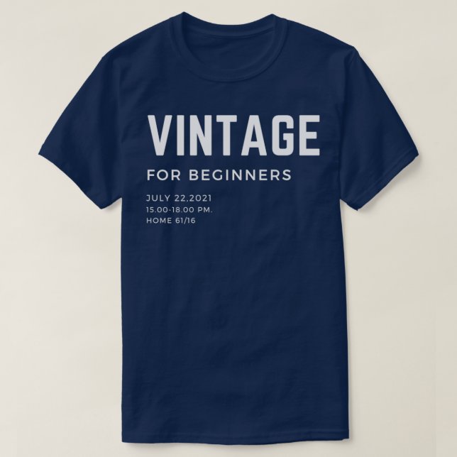 Camiseta Vintage para principiantes (Diseño del anverso)