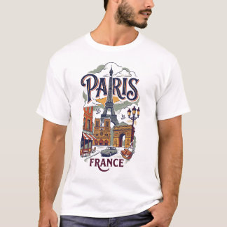 Camiseta Vintage París para Hombres