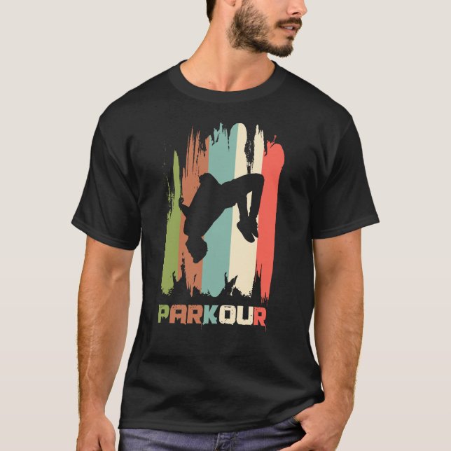 Camiseta Vintage Parkour Freerunner Retro Rooftoping (Anverso)