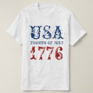 Camiseta vintage patriótica 4 de julio de 1776