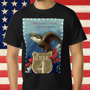 Camiseta Vintage patriótico 4 de julio, águila con estrella