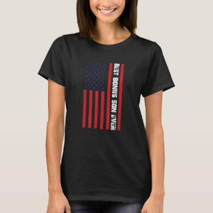 Camiseta Vintage Patriótico Mejor Bono Hijo Stepson Ever Am
